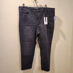 NINE WEST JEANS women's washed black high rise  jeans size 18